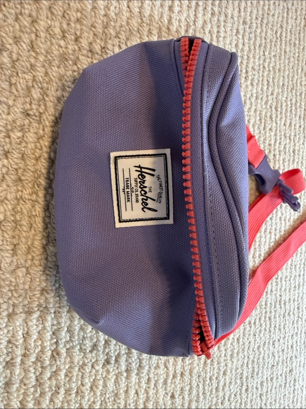 NWOT Girls Herschel Supply Company Lavender Belt Bag with Pink Accents